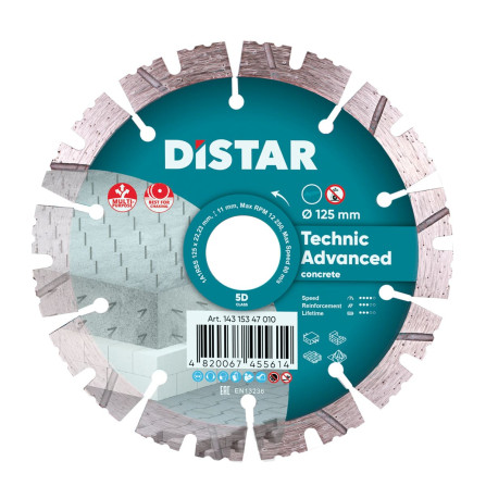 Deimantinis diskas Technic Advanced 125mm