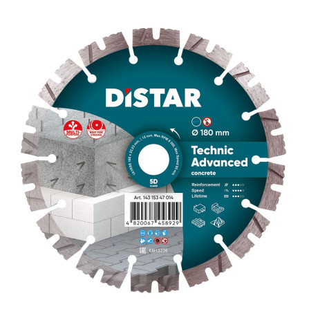 Deimantinis diskas Technic Advanced 180mm