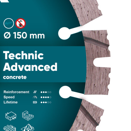 Deimantinis diskas Technic Advanced 150mm