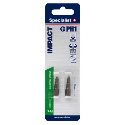 Screwdriver bits SPECIALIST PH1 2pcs.