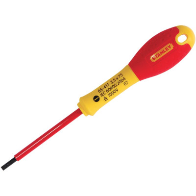 Stanley Fatmax Insulated Screwdriver VDE 3,5x75 mm, 1000V