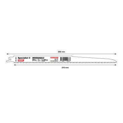 Bi-Metal Reciprocating Saw Blade for metal „Specialist+" 300 mm 6TPI