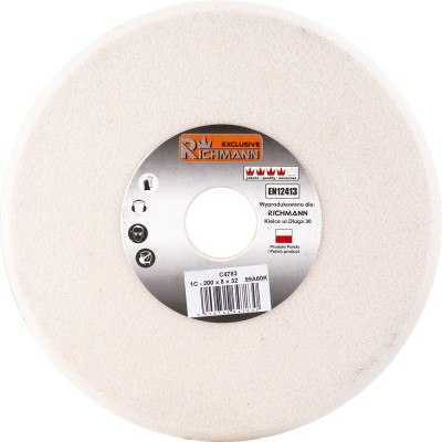 CERAMIC GRINDING WHEEL FOR SHARPENING 200x8x32 WHITE 99A60K