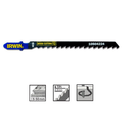 IRWIN Jig saw blades, 5PK T244D