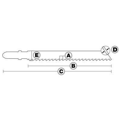 Jig saw blade 4222 (T101D) 2pcs