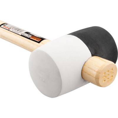 RUBBER MALLET 90MM/24 OZ WOODEN HANDLE