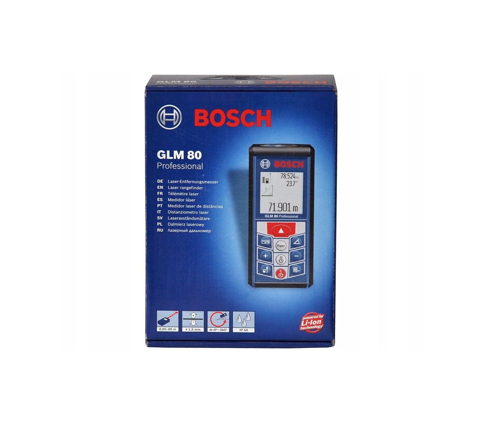 Télémètre laser GLM 80 Professional + Rail R 60 - Bosch