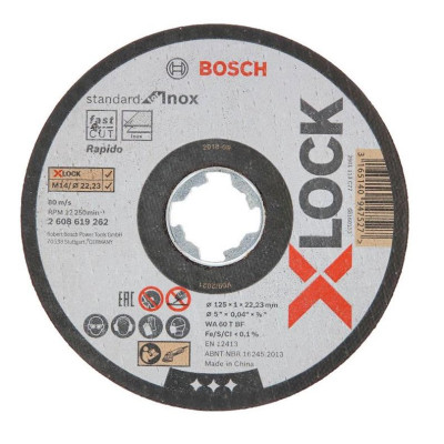 Pjovimo diskas Inox BOSCH X-LOCK 125x1 mm