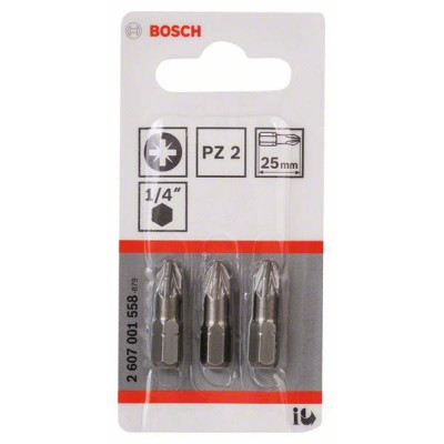 Atsuktuvų antgaliai Bosch Extra Hard PZ2, 25 mm, 3 vnt